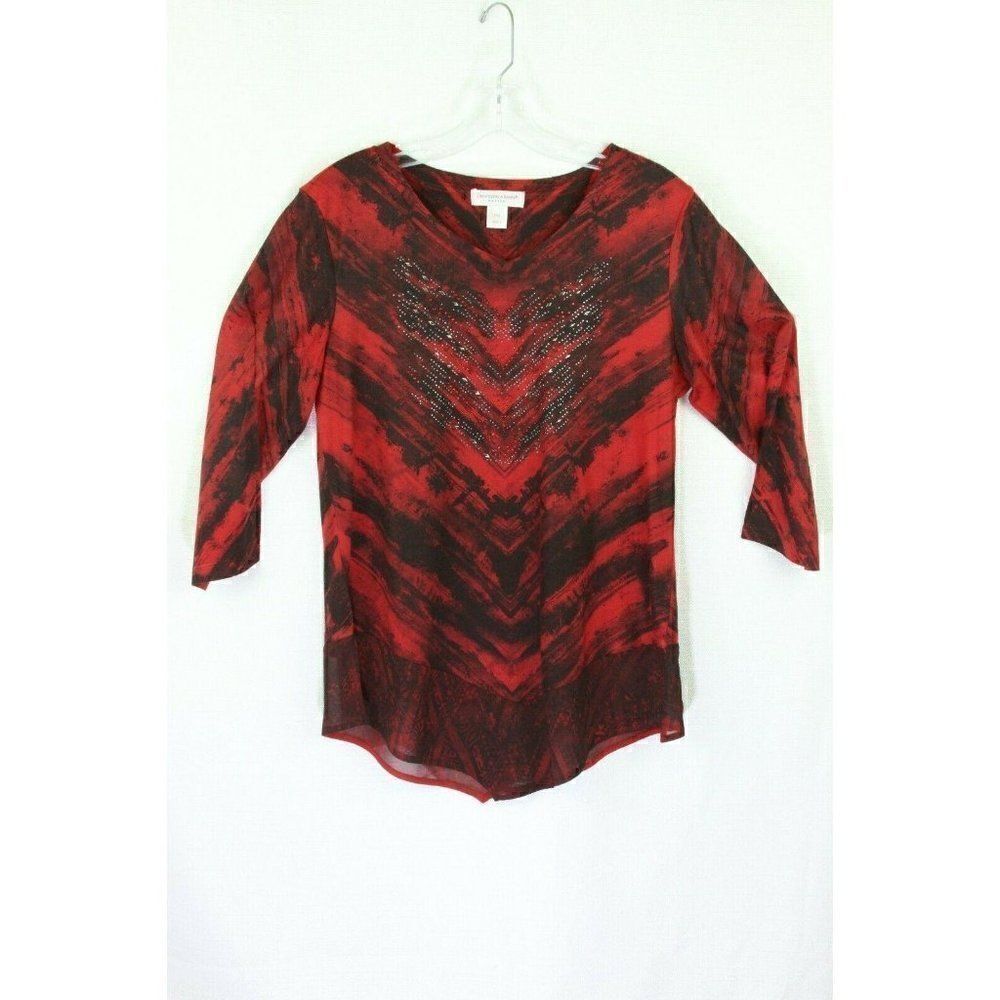 Christopher & Banks V-Neck Ruffle Top - Picture 3 of 6